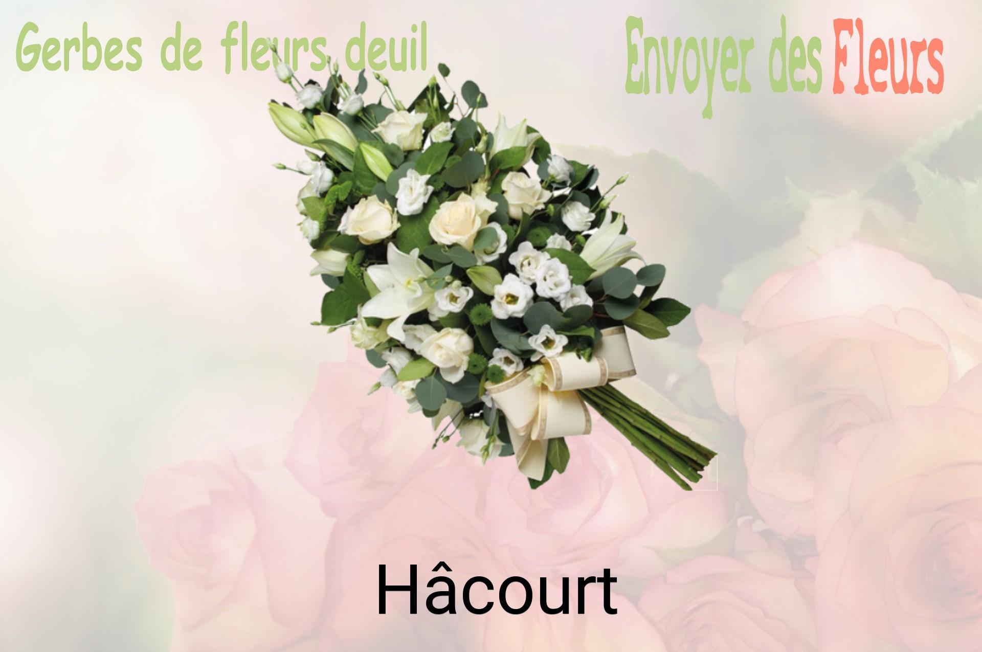 Gerbe de fleurs de deuil livrée à Hâcourt